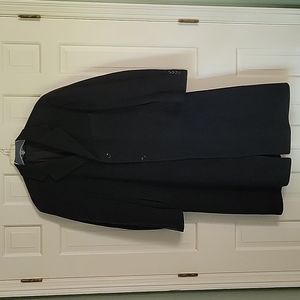 Chaps Cashmere blend men's overcoat vented sz 44r black. Large to xlarge